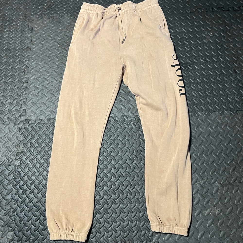 Roots Tan Sweatpants Relaxed Fit Joggers